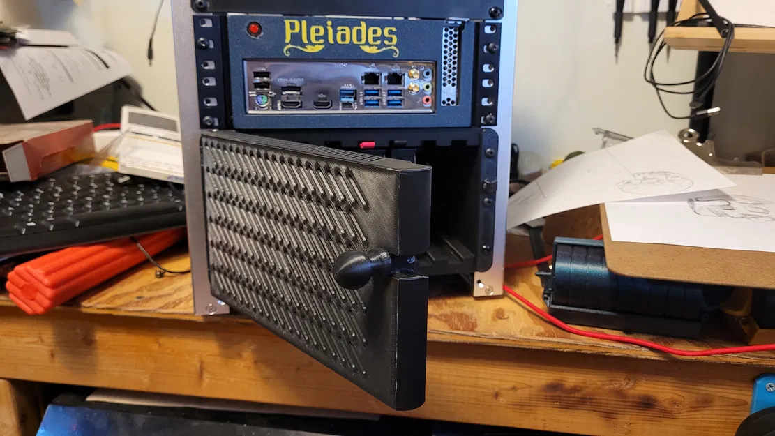 Nắp cửa trước cho case NAS 8-bay dùng mini rack 10" - Image 2