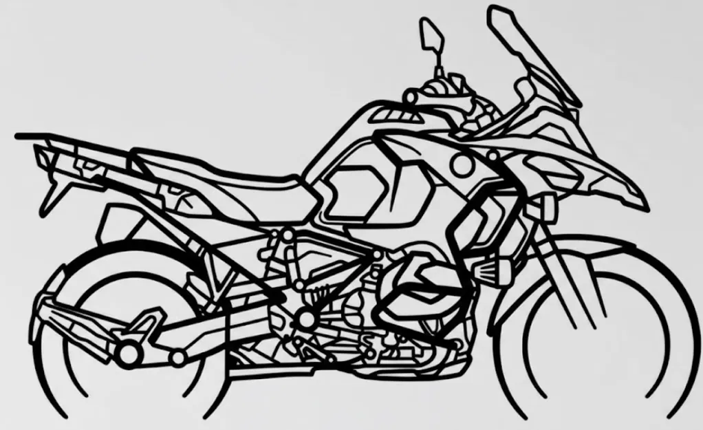 Tranh treo tường silhouette BMW R 1250 GS Adventure - Image 3