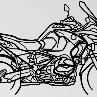 Tranh treo tường silhouette BMW R 1250 GS Adventure