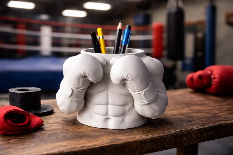 The Champ - Giá Cắm Bút Tượng Bán Thân Võ Sĩ Boxing - Image 2