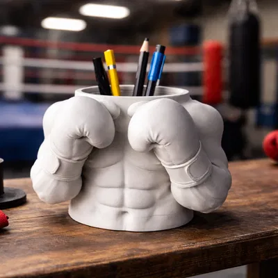 The Champ - Giá Cắm Bút Tượng Bán Thân Võ Sĩ Boxing