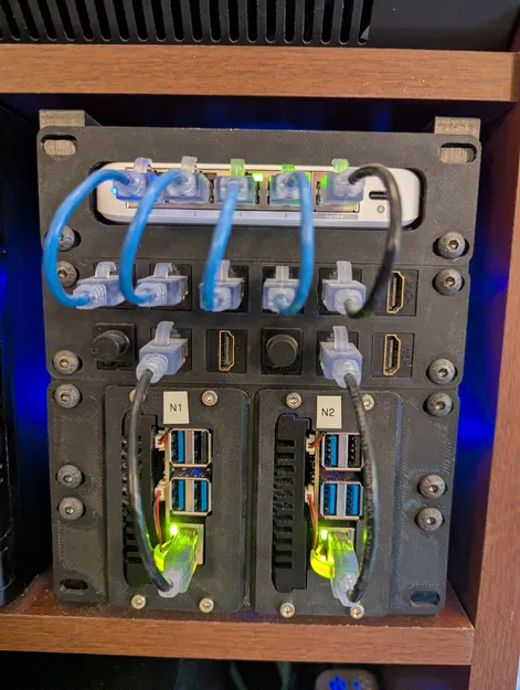 Rail 4U compact cho hệ rack 3D Printable của Maurício Pessoa - Image 1