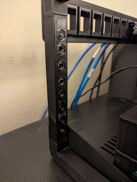 Rail 4U compact cho hệ rack 3D Printable của Maurício Pessoa - Image 2