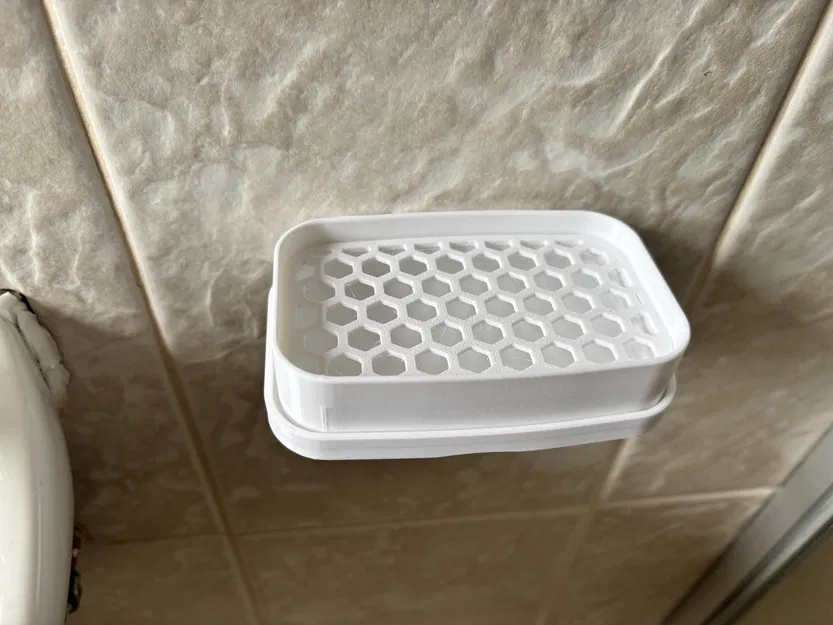 Kệ để khay xà phòng kèm khay Honeycomb (Shelf for Soap Dish with Honeycomb Tray) - Image 2