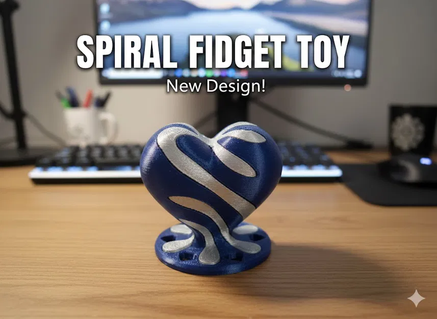 Đồ chơi fidget Trái Tim Xoắn Ốc (Herz-Spiralen-Fidget-Spielzeug) - Image 1