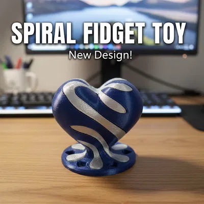 Đồ chơi fidget Trái Tim Xoắn Ốc (Herz-Spiralen-Fidget-Spielzeug)