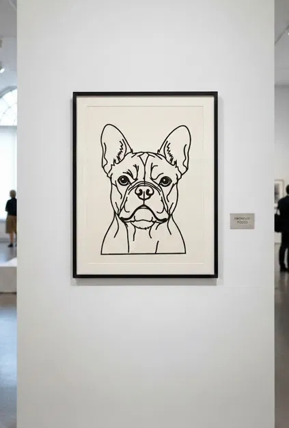 SILHOUETTE: French Bulldog – Silhouette Chó Bull Pháp Tối Giản - Image 2