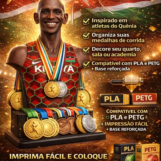 Giá Treo Huy Chương - Kenya Legends - Image 1