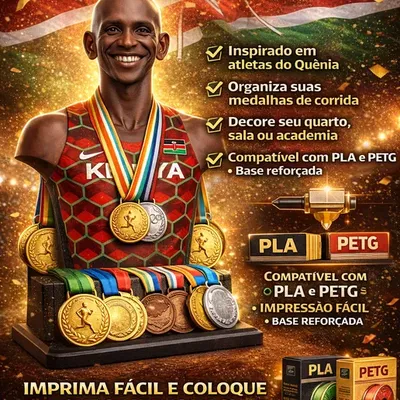 Giá Treo Huy Chương - Kenya Legends