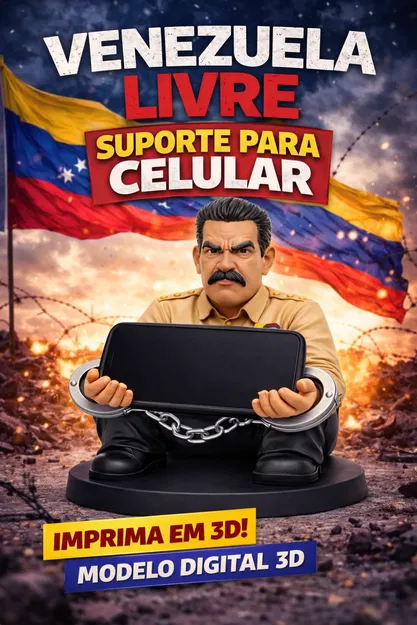 Giá đỡ điện thoại – Venezuela Livre (Mẫu 3D digital) - Image 1