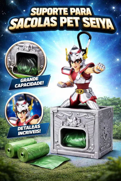 Suporte para Sacolas PET Seiya – file STL để in 3D - Image 1