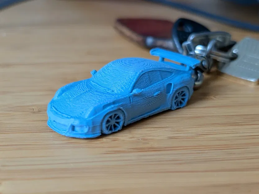Móc khóa Porsche màu xanh babyblue – chỉ 9g! - Image 1