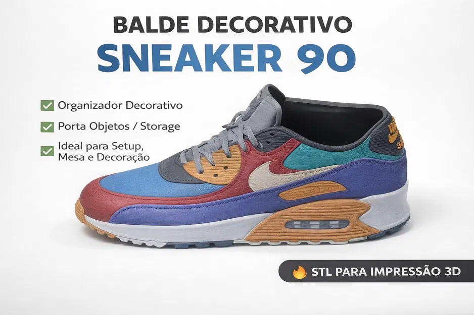 Sneaker 90 – Balde Decorativo Organizer (Hộp trang trí kiêm organizer) - Image 1