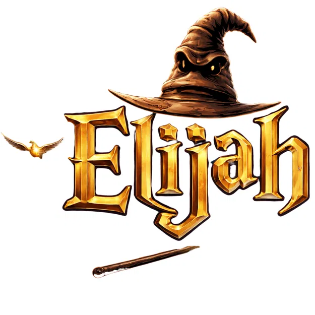 Elijah Naam Plaat Harry Potter Style - Image 1