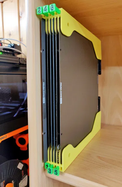 Nút bấm eject đánh số gắn dọc cho holder build plate Prusa/Bambu - Image 1