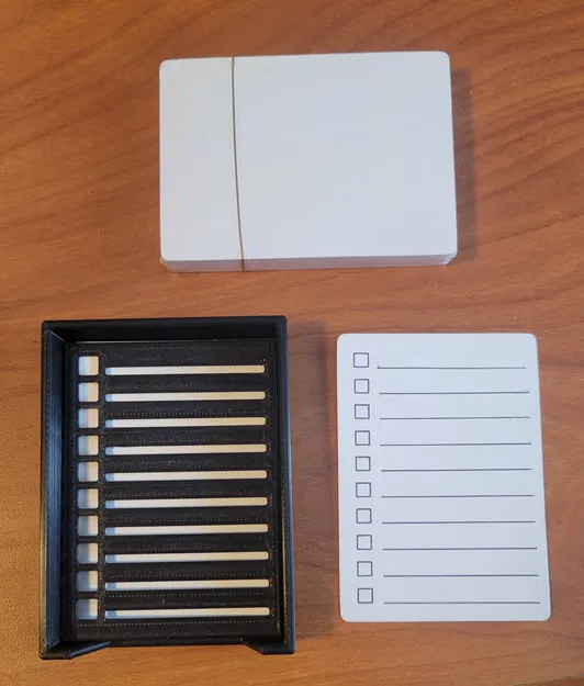 Template danh sách & khay giữ bài tây trắng (Playing Card List Template and holcer) - Image 1