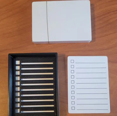 Template danh sách & khay giữ bài tây trắng (Playing Card List Template and holcer)