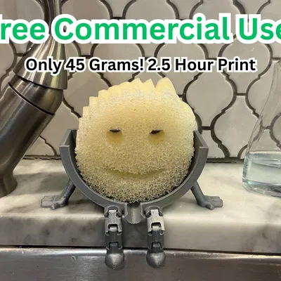 Giá để Scrub Daddy gác bồn rửa dạng khớp, có lỗ thoát nước