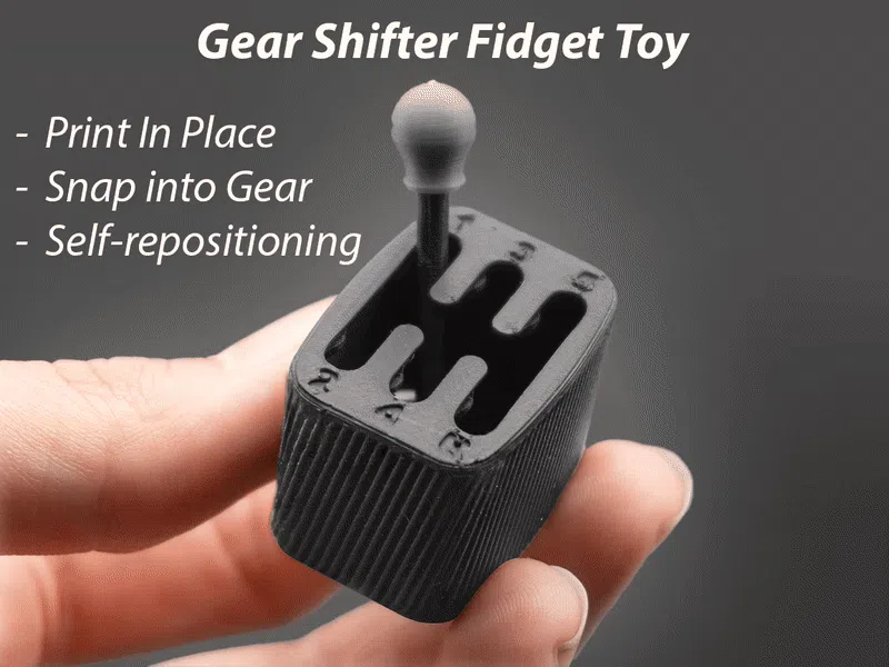 Đồ chơi fidget Cần số (Gear Shifter) - Print In Place - Image 1