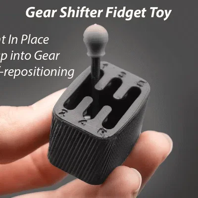 Đồ chơi fidget Cần số (Gear Shifter) - Print In Place