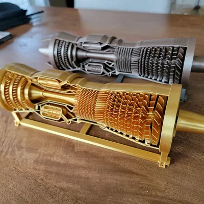 Động cơ J57 Turbojet kèm bệ đỡ (J57 turbojet Engine and stand)