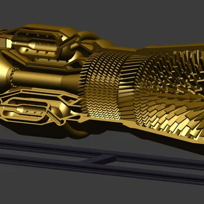 Động cơ J57 Turbojet kèm bệ đỡ (J57 turbojet Engine and stand)