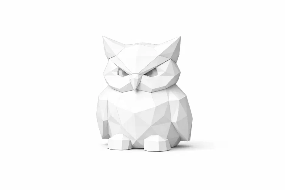 Bộ Thú Low Poly – Cáo, Cú, Voi & Chim Cánh Cụt | In 3D Dễ - Image 3