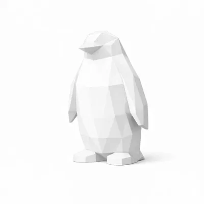 Bộ Thú Low Poly – Cáo, Cú, Voi & Chim Cánh Cụt | In 3D Dễ