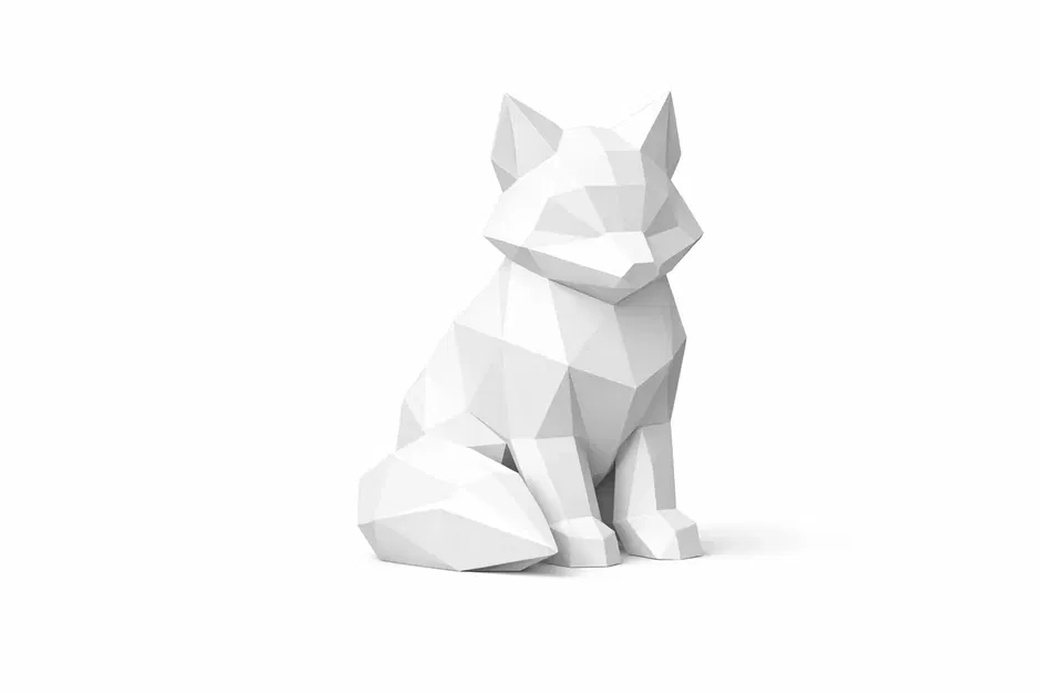 Bộ Thú Low Poly – Cáo, Cú, Voi & Chim Cánh Cụt | In 3D Dễ - Image 5