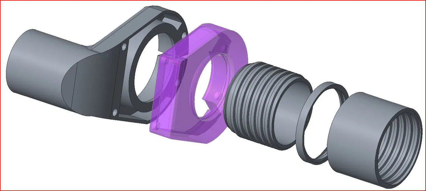 Adapter hút bụi cho 3018 (spindle 500W) chỉnh cao, nắp nam châm - Image 2