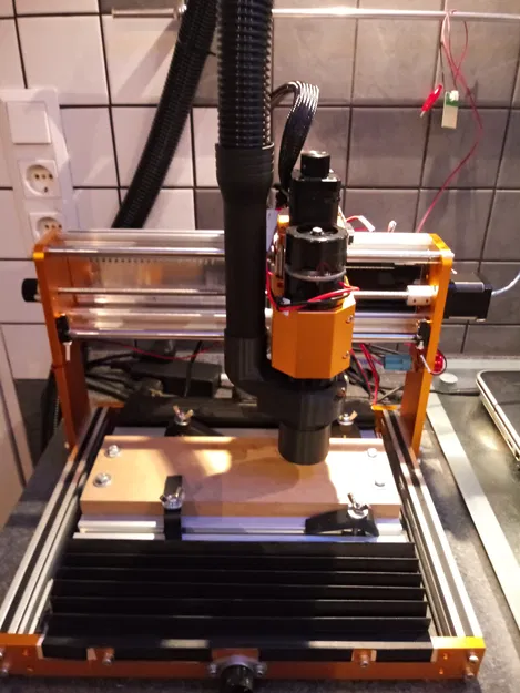 Adapter hút bụi cho 3018 (spindle 500W) chỉnh cao, nắp nam châm - Image 3