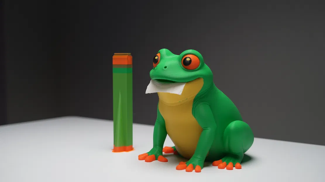 Ếch Dispenser Giấy Vệ Sinh (Cuộn Giấu Bên Trong) - Image 3