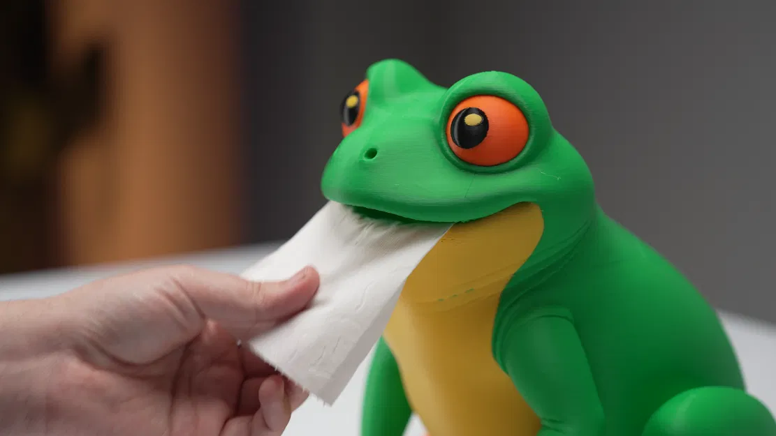 Ếch Dispenser Giấy Vệ Sinh (Cuộn Giấu Bên Trong) - Image 4