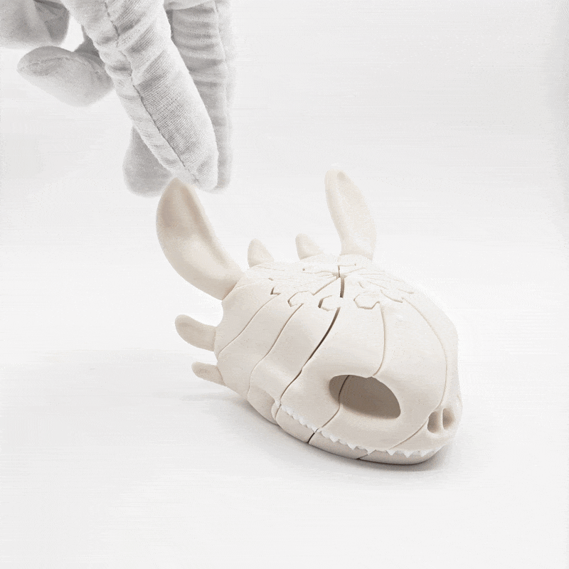 Fidget Xoắn Đầu Lâu Rồng Toothless (Toothless Dragon Skull Twist Fidget)