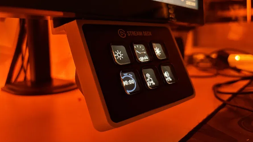 Giá đỡ Streamdeck Mini gắn dưới màn hình (Streamdeck mini monitor mount) - Image 1