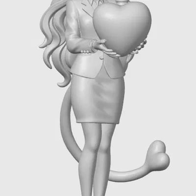 Tượng cô gái mèo Valentine 11