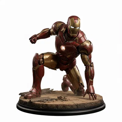 Iron Man – Mẫu 3D tư thế Superhero Landing