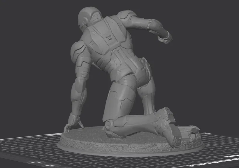 Iron Man – Mẫu 3D tư thế Superhero Landing - Image 3