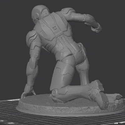 Iron Man – Mẫu 3D tư thế Superhero Landing