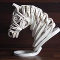 Tượng Đầu Ngựa (làm từ móng ngựa hàn) - Thumbnail 4