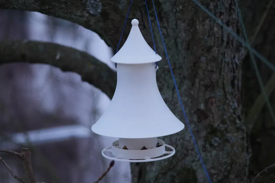 Máng ăn cho chim treo (Bird Feeder) 3 ngăn - Image 1