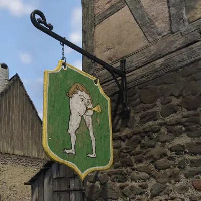 Cái Bảng Hiệu “the Butt Trumpet” (KCD2 Pub Sign)