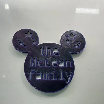 Bảng Tên Gia Đình Tai Chuột – Thẻ Cửa Tùy Chỉnh – Plaque Vacation