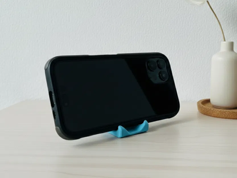 Móc khóa EDC 2-trong-1: Đế đỡ điện thoại & giữ xu xe đẩy (Print-in-Place) - Image 3