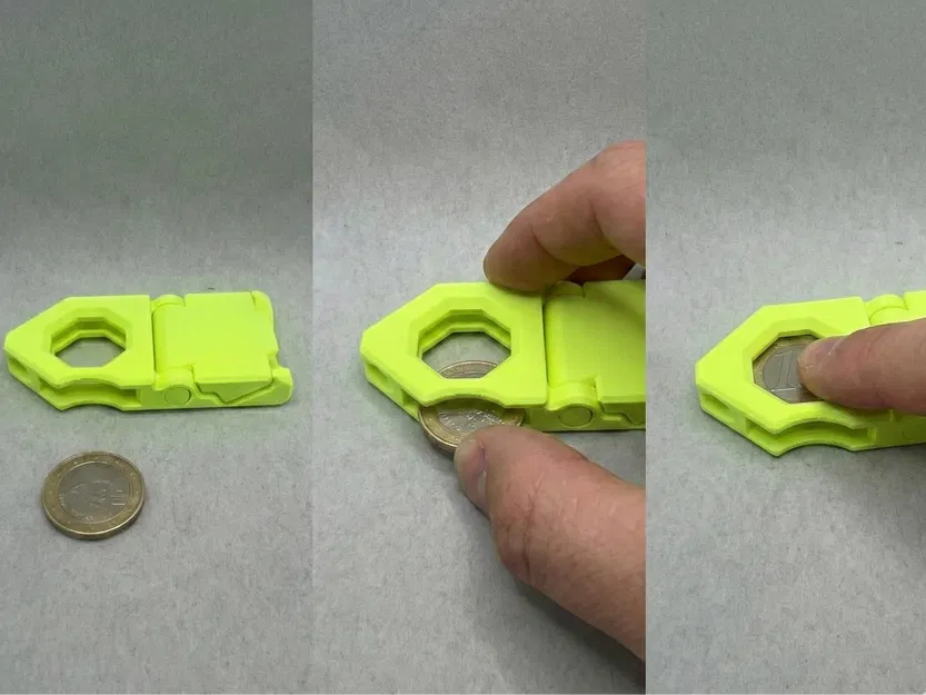 Móc khóa EDC 2-trong-1: Đế đỡ điện thoại & giữ xu xe đẩy (Print-in-Place) - Image 7