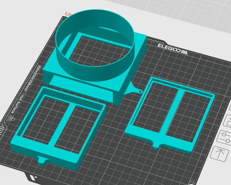 Ống xả Elegoo Centauri Carbon kèm khay HEPA/Carbon & vent 4" - Remix giảm khe hở - Image 1