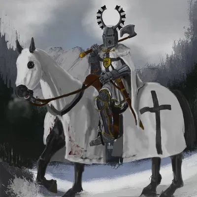 Hiệp sĩ Teuton trên lưng ngựa