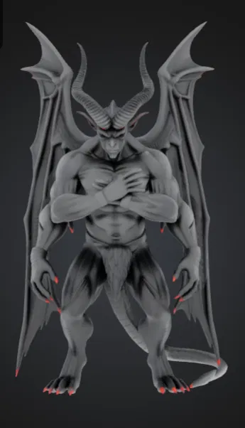 Tượng Archdemon Lord – Quỷ Địa Ngục Có Cánh (Model 3D In Được) - Image 1