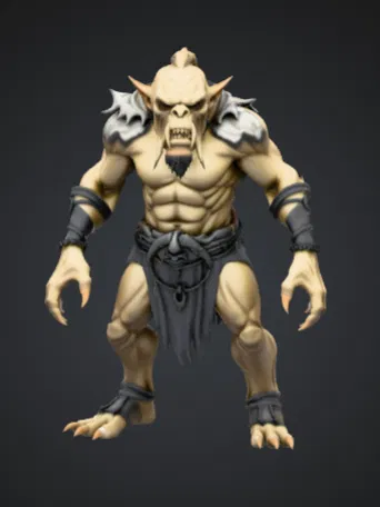 Orc Warrior Brute – Tượng Quái Vật Fantasy Hoang Dã - Image 1