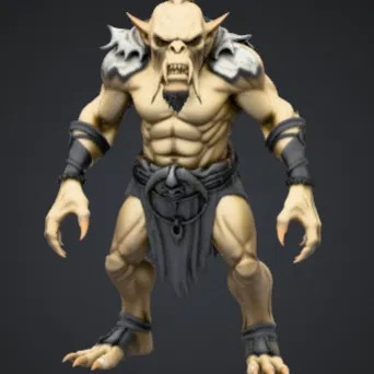 Orc Warrior Brute – Tượng Quái Vật Fantasy Hoang Dã